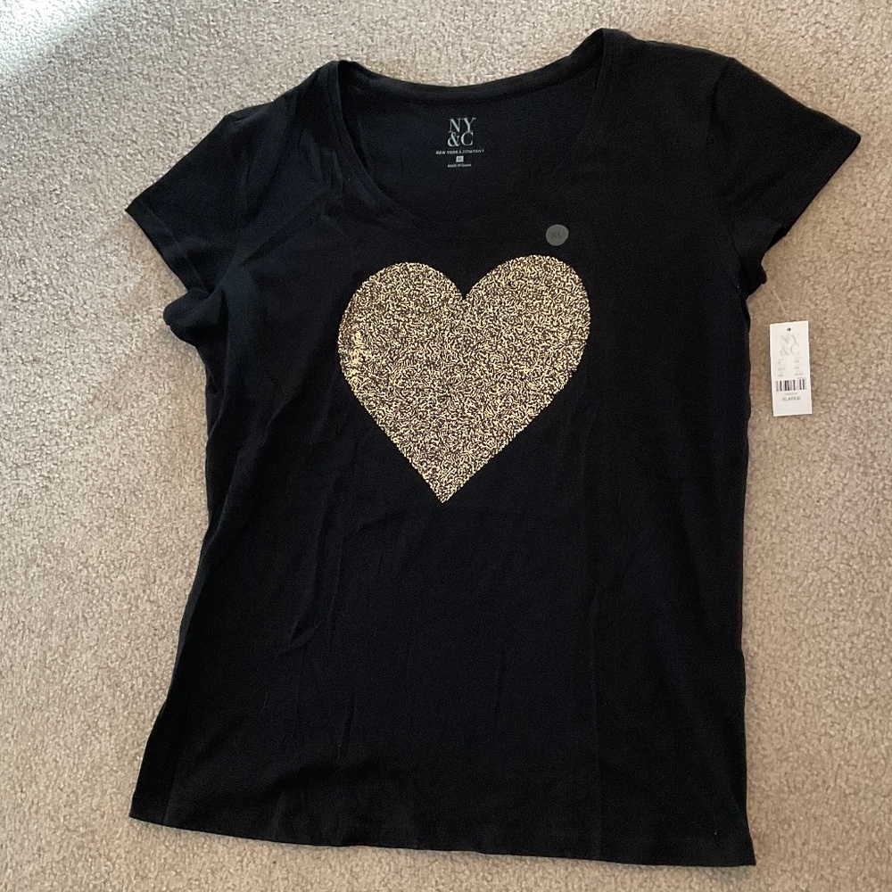 size XL, bust up to 44” inches, heart of gold sequin shirt, new condition - Picture 8 of 8